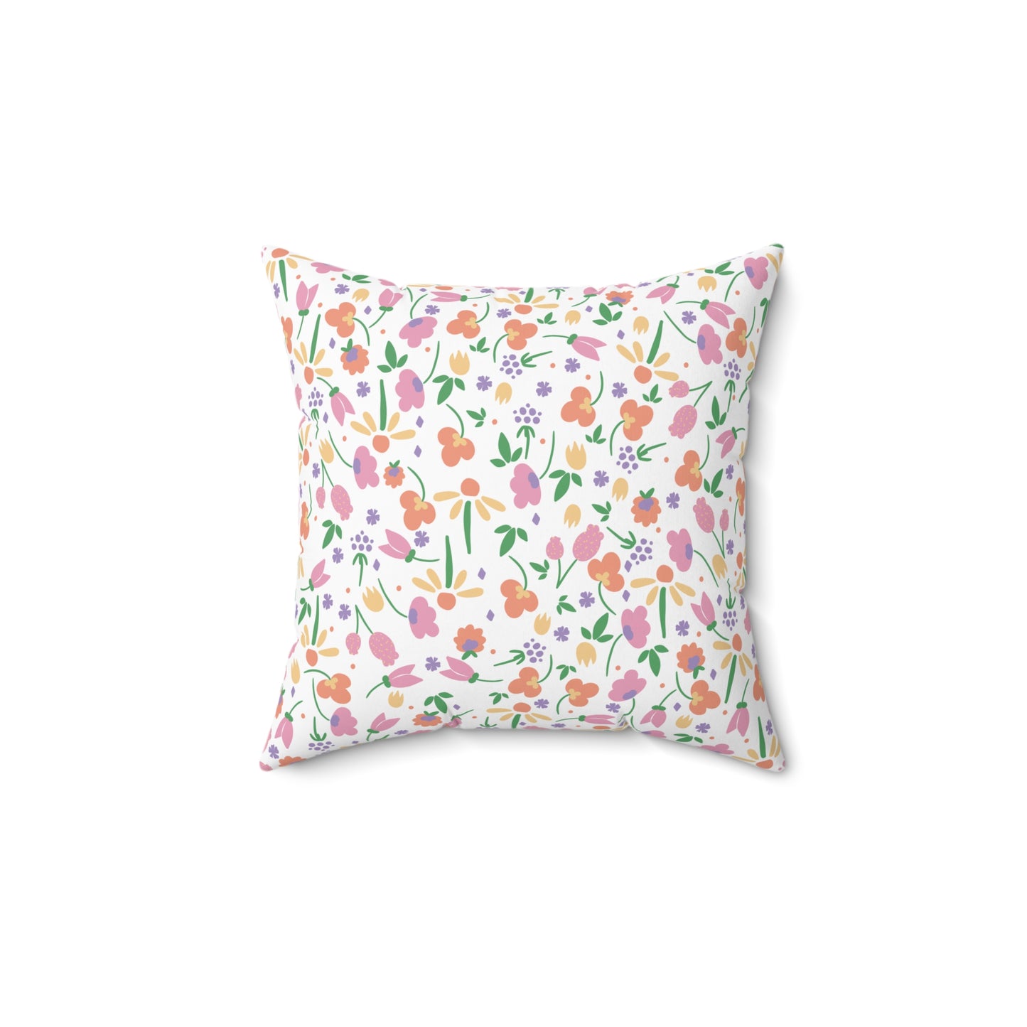 Spring Floral Square Pillow