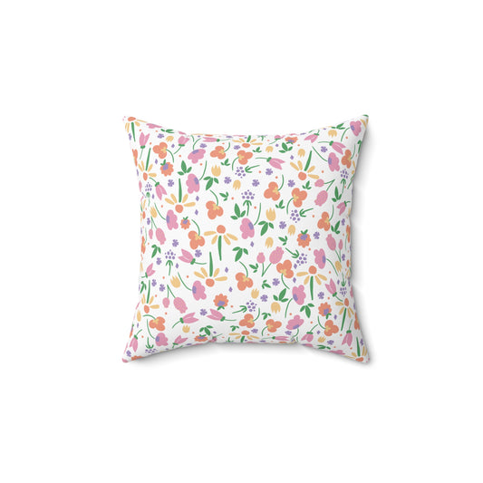 Spring Floral Square Pillow