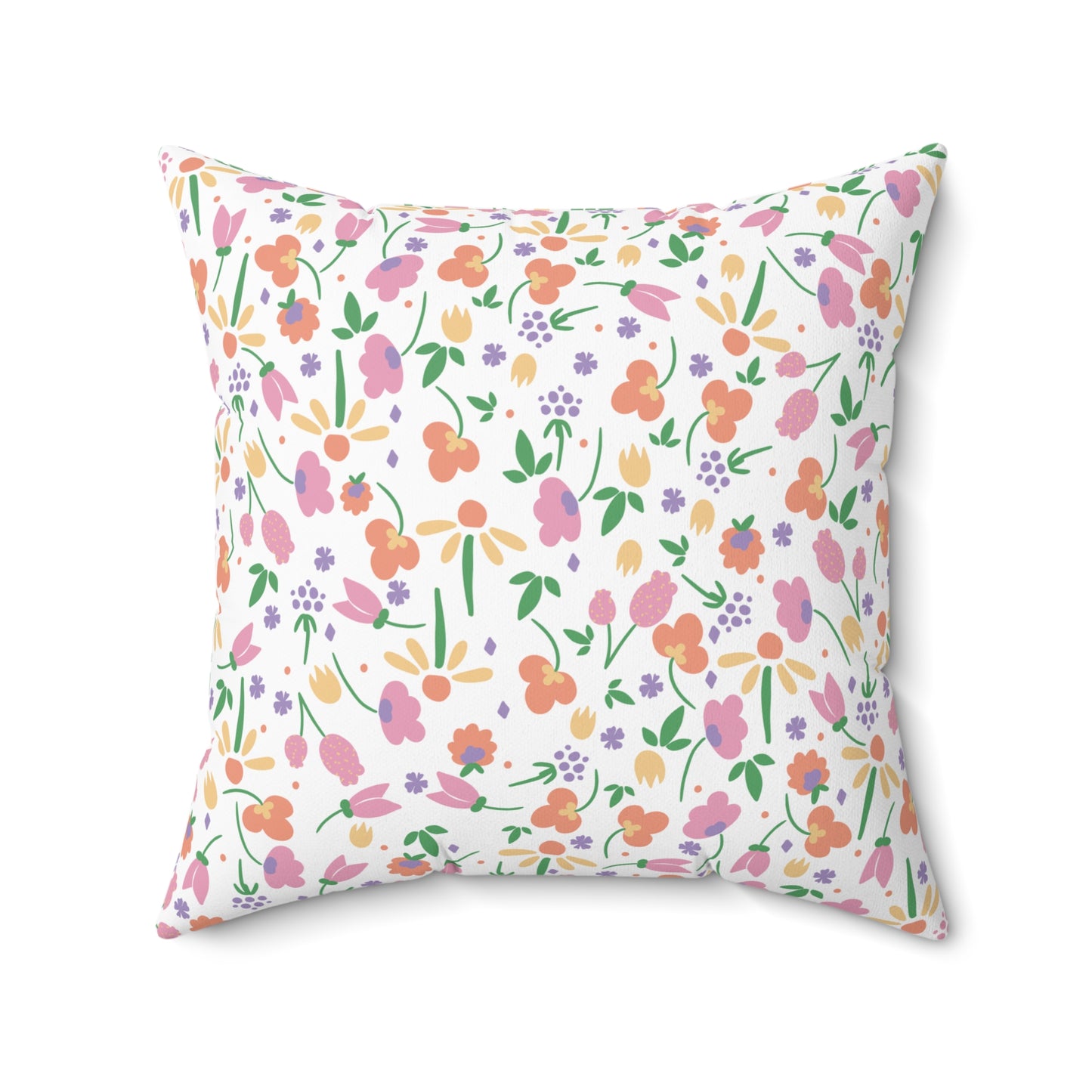 Spring Floral Square Pillow