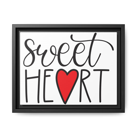 Sweetheart Framed Canvas Sign