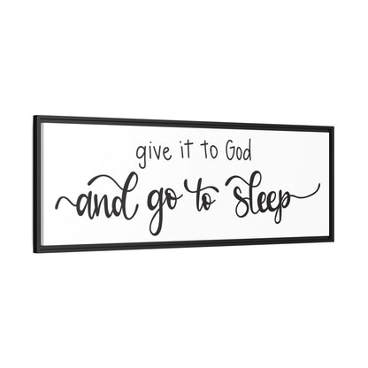 And Go To Sleep Framed Canvas Sign