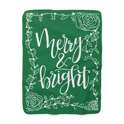 Merry & Bright Sherpa Fleece Blanket