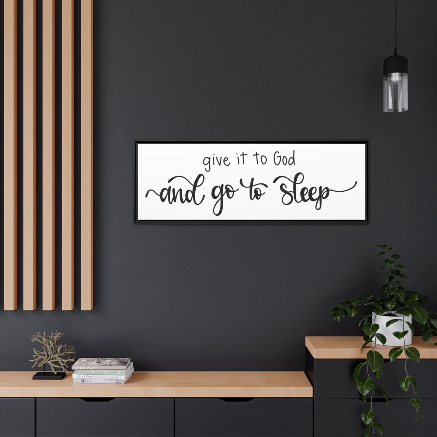 And Go To Sleep Framed Canvas Sign