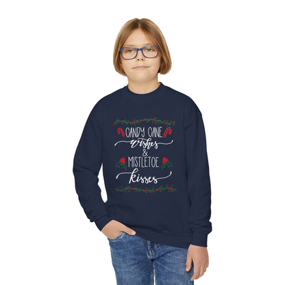 YOUTH Candy Cane Wishes Sweatshirt