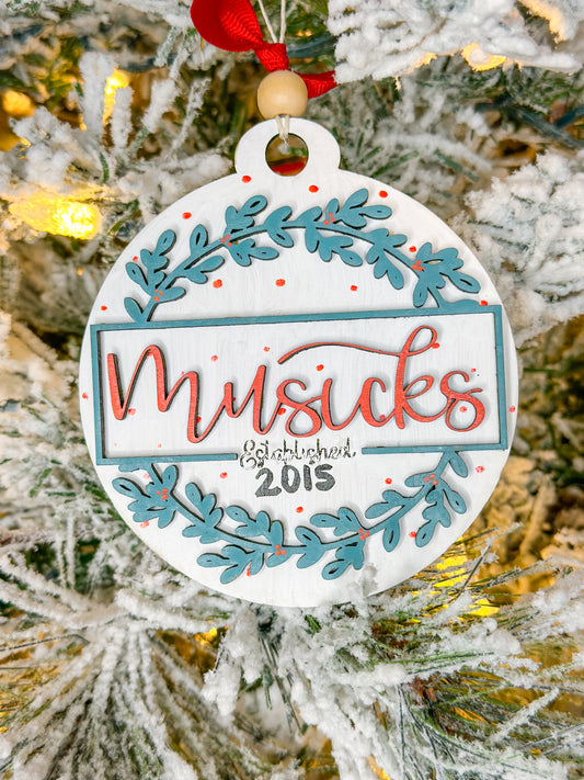 Personalized Family Established Ornament