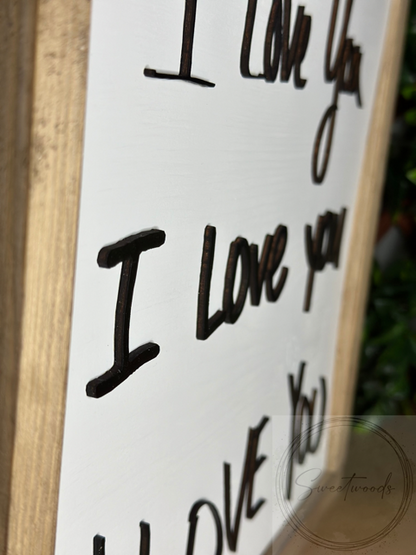 Handwritten Sign - Raised Letters